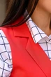 Жіночий жилет з кишенями прямого крою на ґудзиках LadyLike 44 Червоний (ll2184120010380) - зображення 3