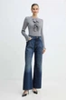 Джинсы wide leg Pinko 30 синий 101733 - изображение 3