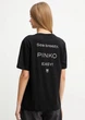 Футболка с надписью, в камушки Pinko S черный 105526 - изображение 2