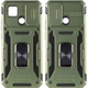 Ударопрочный чехол Epik Camshield Army Ring для Xiaomi Redmi 9C / 10A Оливковый / Army Green - изображение 1