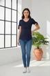 Футболка-блуза для вагітних та годування Sumu S 9Fashion темно-синій - зображення 1