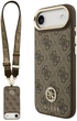 Панель Guess 4G Strass Logo & Big Strap Metal Buttons MagSafe для Apple iPhone Air Brown (3666339550967) - зображення 1