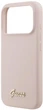 Чохол Guess Silicone Script Metal Logo MagSafe для Apple iPhone 17 Pro Pink (3666339553081) - зображення 5