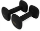 Гантелі вінілові Cornix Square 2 x 2 кг XR-0407 Black - зображення 6