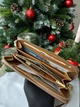 Гаманець бежений коричневий Long Zip Around Wallet With Detachable Card Case In Signature Canvas натуральна шкіра + подарункове пакування - зображення 3