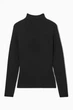 Джемпер жіночий COS ribbed pure cashmere turtleneck jumper 1200574001 M Чорний - зображення 6