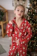 Пижама утепленная на пуговицах Смайл Тайм Funny Deer SmileTime красная рост 134 - изображение 2