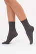 Женские хлопковые носки Giulia WS3 FASHION 060 36/40 серые Grey dark melange рельефные классические удобные - изображение 2