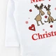 Боди-лодочка для младенцев с длинным рукавом christmas reindeer двунитка с начесом Dexter`s 62 см белый - изображение 3