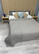 Покрывало велюровое King Size 220х240 см цвет светло-серый (85-209) - изображение 5