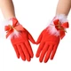 Рукавички новорічні з бантиком honey fashion accessories xs/s/m червоні (30к042) - изображение 2