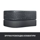 Клавіатура Logitech ERGO K860 for Business Bluetooth/Wireless UA Black (920-010352) - изображение 2