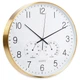Настінний годинник Vilde 568133 з термометром гігрометром Білий Золотий 38 см (8720573546799) - зображення 2