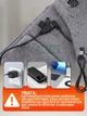 Електрична грілка-пояс для живота та рук 2в1 USB з підігрівом, 3 режими нагрівання; Пояс м'який з підігрівом та кишенями для рук - зображення 3