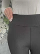 Утеплені лосини з лампасами XL чорні зі сріблястим (102) - зображення 2