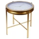 Столик кавовий Home Styling Collection 569726 Золотий з годинником 42 x 40 см (8720573181808) - зображення 2