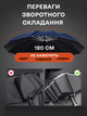 Зонт автомат зонтик с LED фонариком светоотражающей лентой 10 спиц складной компактный ветрозащитный зонты с прочным механизмом антиветер мужской женский автоматический удобный от дождя для сумки путешествий дороги прогулок дорожный синий 3DTOYSLAMP - изображение 15