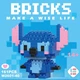 Парные конструкторы Стич и Энджел Bricks 358 деталей 6 см - изображение 5