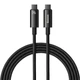 Кабель быстрой зарядки «Type-C to Type-C» Baseus Tungsten Gold 240W PD3.1 2m Fast Charging Data Cable, чёрный - изображение 1