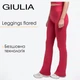 Жіночі безшовні легінси з кльошем від коліна Giulia LEGGINGS FLARED L/XL Bordo-winterberry, легінси з мікрофібри - зображення 1