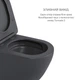 Комплект Qtap Robin Anthracite 3 в 1: підвісний унітаз Ultra Quiet + біде підвісне + накладна раковина QTROBAN49157 - зображення 4