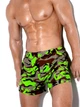 Мужские трусы боксеры из хлопка с шелком в камоуфляжний принт Neon Lime Camo - 5XL - камоуфляжный - изображение 1