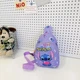 Мультяшна сумка через плече Stitch & Angel, нейлонова міні-сумка, дитяча нагрудна сумка-переноска бузкова (122359819) - зображення 4