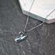 Кулон Swarovski лебедь на цепочке медицинская сталь родий (x212-1) - изображение 3