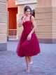 Корсетное платье с пышной юбкой Oddi M бордовый 43269081 - изображение 5