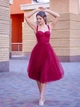 Корсетное платье с пышной юбкой Oddi M бордовый 43269081 - изображение 6
