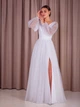 Белое длинное вечернее платье Lolita 4XL молочный 43449534 - изображение 2