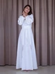 Кружевное вечернее длинное платье с вышивкой FashionYouWant XL белый 43372523 - изображение 4