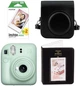 Набор Fujifilm INSTAX Mini 12 Mint Green Black Зеленый черная фотокамера мгновенной печати / картриджи 20 фото / чехол / альбом 64 фото - изображение 1