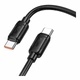 Зарядний кабель Hoco X115 Surpass Type-C to Type-C 240W 1m Black - зображення 2