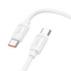 Зарядний кабель Hoco X115 Surpass Type-C to Type-C 240W 1m White - изображение 2