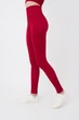 Легінси жіночі спортивні в рубчик з моделювальним швом Giulia LEGGINGS RIB S/M Bordo-winery, Весняні жіночі спортивні штани - зображення 3