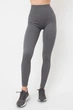 Легінси жіночі спортивні в рубчик з моделювальним швом Giulia LEGGINGS RIB L/XL Grey-poppy seed, Спортивні жіночі з пуш апом - зображення 2