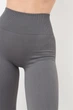 Легінси жіночі спортивні в рубчик з моделювальним швом Giulia LEGGINGS RIB L/XL Grey-poppy seed, Спортивні жіночі з пуш апом - зображення 4
