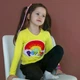 Футболка з довгим рукавом, лонгслів, для дівчинки, Поп Іт, Pop It Смайл Тайм SmileTime желтая рост 116 - изображение 2