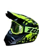 Эндуро кроссовый мотошлем Helmet Green + очки Profi Green - изображение 1