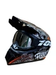 Мотошолом ендуро кросовий Helmet Sebastian + окуляри Profi Black прозоре скло - зображення 1
