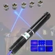 Лазерная указка YX-B008, 5 насадок 50000mW, SP2 синий луч 2 АКБ 16340 до 50км Blue Laser.Черный - изображение 4