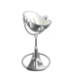 Стільчик для годування Bloom Fresco Silver вкладиш бавовняний Coconut white, E10535-S\U10543-CW - зображення 3