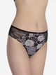 Набор трусиков слипов женских хлопковых Lama Cotton collection 1591BI M 2 шт Черный/Серо лиловый (5904577853395) - изображение 2