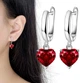 Сережки срібло 925 . Прикрашені каменемSwarovski 8235 - зображення 2