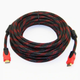 Шнур HDMI на HDMI 10м, посилений в обмотці / Кабель у тканинній оболонці / Високошвидкісний провід - зображення 7