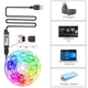 Світлодіодна клейка LED стрічка RGB 5050 10 метрів з пультом USB 5V Bluetooth - зображення 2