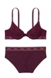 Комплект білизни Victoria’s Secret Push-up Бордовий 34D-L - изображение 1