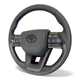 Руль для Toyota Land Cruiser 200, Prado 150. Дерево. В стиле LC300. Без подогрева. Подушка из кожи. Черный логотип. В сборе. - изображение 1