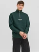 Світшот на флісі JACK&JONES темно-зелений з принтом ZYPCU625 S - изображение 1